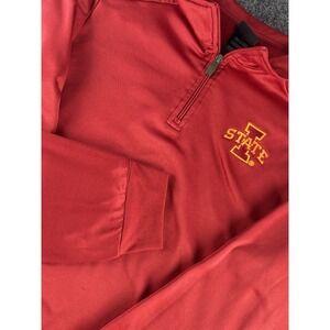 Iowa State Cyclones 1/4 Zip Pullover Jacket Mens L Red NCAA GEN2